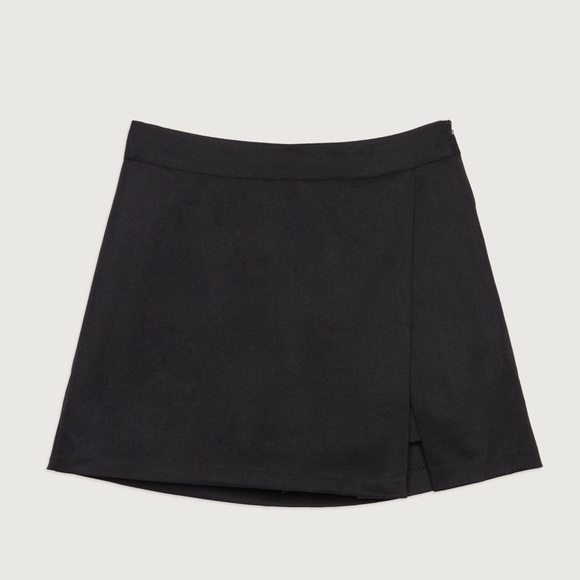 Oak & Fort size Medium black mini skort with side slit - Picture 2 of 8